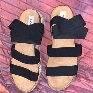 Steve Madden KIMMIE Black Wedges